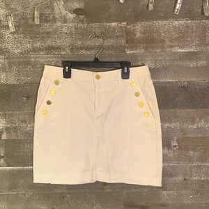 Michael Kors White Canvas Skirt